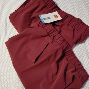 Hanes Maroon  2pc Elastic Waist Scrub Pants